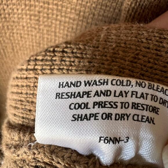 Eileen Fisher Cardigan Womens Size Medium Camel Brown Cotton Blend Sweater - Picture 13 of 14